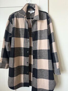 BB Dakota Red and Black Buffalo Plaid Shacket